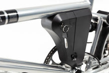 Load image into Gallery viewer, A product image of the Ahooga Power 36V folding electric bike showing a close-up of the battery box which contains the 36V battery. The Ahooga Power 36V folding electric bike is available to buy from Bleeper.