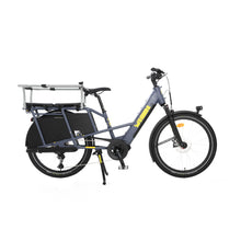 Load image into Gallery viewer, A product image showing a Yuba Boda Boda longtail cargo bike kitted out with the accessories from the Yuba Boda Boda family pack.