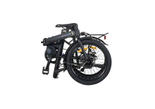 Load image into Gallery viewer, A product image of a Dahon Unio E20 folding electric bike with the frame colour obsidian. The bike is in its folded position.