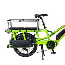 Load image into Gallery viewer, An image of the Yuba Fastrack electric longtail cargo bike with the Fastrack Family Pack accessories installed.
