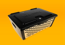 Load image into Gallery viewer, A product image of the Yuba Pot lockable box which can be attached to the front of a Yuba longtail electric cargo bike. The box is displayed with its lid closed.