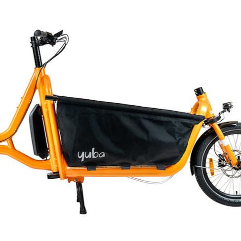 A product image of the Yuba Open Loader cargo box setup for the Yuba Supercargo CL electric cargo bike.