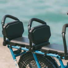 Load image into Gallery viewer, A product image of the Yuba Backrest showing two backrests mounted on two Yuba Crests.