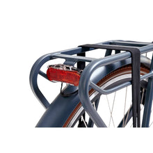 Load image into Gallery viewer, Product image of the Beaufort Electric Bike which is available to lease from Bleeper. Close-up photo of the rear light and rear carrier rack.
