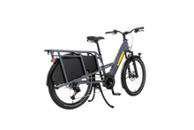 Load image into Gallery viewer, A product image showing the right side of the Yuba Boda Boda electric longtail cargo bike from an angle to the rear of the bike.