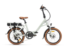 Load image into Gallery viewer, Beaufort Billie folding electric bike product photo, featuring the "dry green" frame colour.