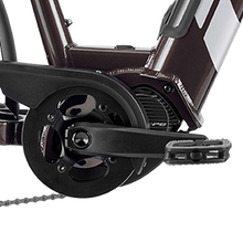 Load image into Gallery viewer, A product image of the BESV TR 1.3 electric bike, showing a close-up of the bottom bracket and electric motor.