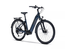Load image into Gallery viewer, Blue electric bike on a white background.