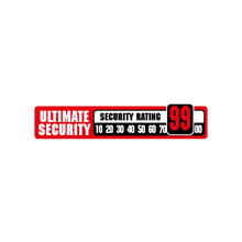 Load image into Gallery viewer, Security rating gauge with 'Ultimate Security' text and a 99 rating on a white background