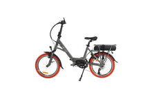 Load image into Gallery viewer, A product image of the Veloci Hopper folding electric bike from LeaseBike by Bleeper, showing the left side of the bike against a white background.
