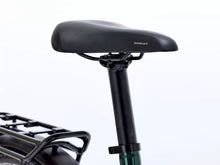 Load image into Gallery viewer, E-bike seat with a black seat post on a white background.
