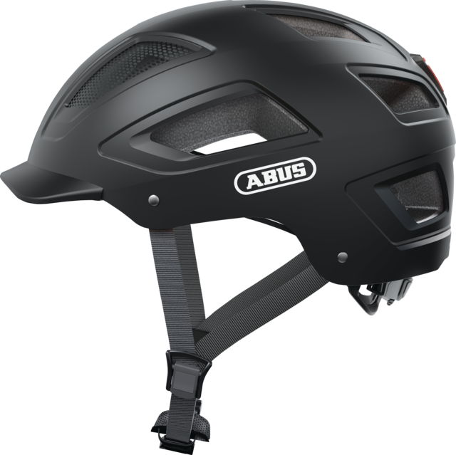 A product image of the Abus Hyban 2.0 cycle safety helmet, showing the colour option for Velvet Black.