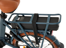 Load image into Gallery viewer, A close up photo of the battery of the Beaufort Billie electric folding bike.
