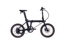 Load image into Gallery viewer, A product image of a folding Dahon E-Hemingway electric bike with a black frame. 
