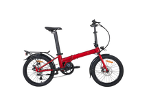 Load image into Gallery viewer, A product image of a Dahon Unio E20 folding electric bike with the frame colour red.

