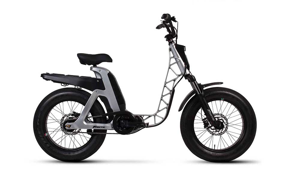 A product image of the Fantic Issimor Urban Electric Bike, showing the grey frame option.