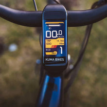 Load image into Gallery viewer, A close-up photo of the electric display screen on the Kuma S1 electric bike. 
