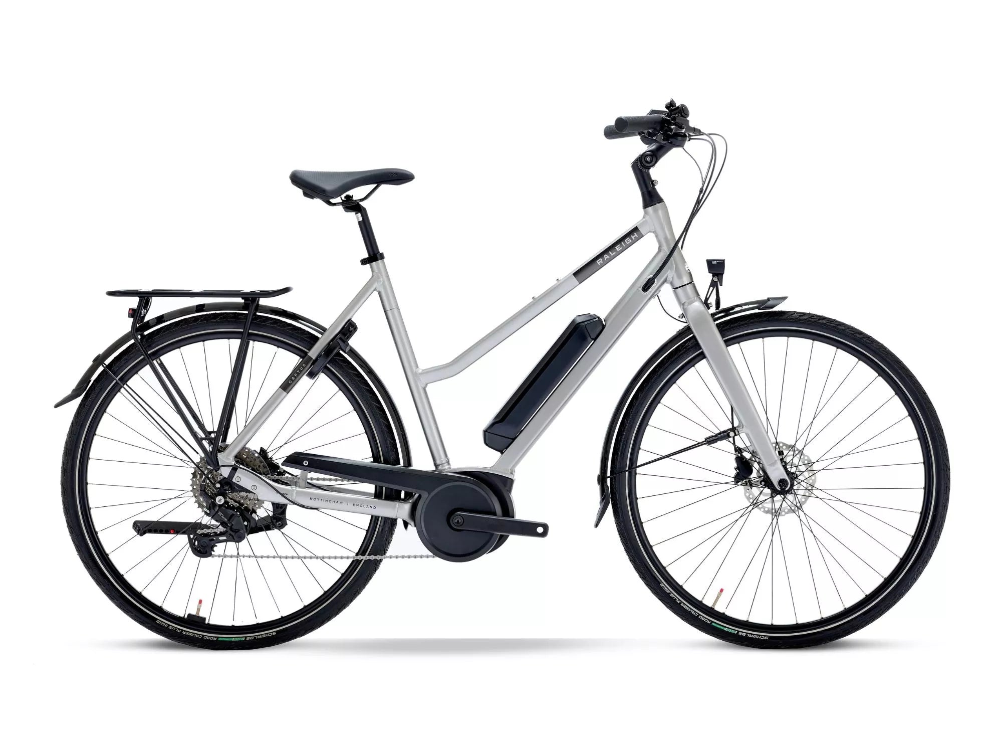 Electric bicycle on a white background