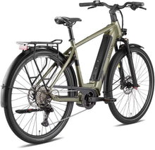 Load image into Gallery viewer, A product image of the BESV TR 1.1 electric bike, with the crossbar frame variant, taken from the back right side. 
