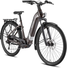 Load image into Gallery viewer, A product image of the BESV TR 1.3 electric bike, with the low-step frame variant, taken from the front right side. 
