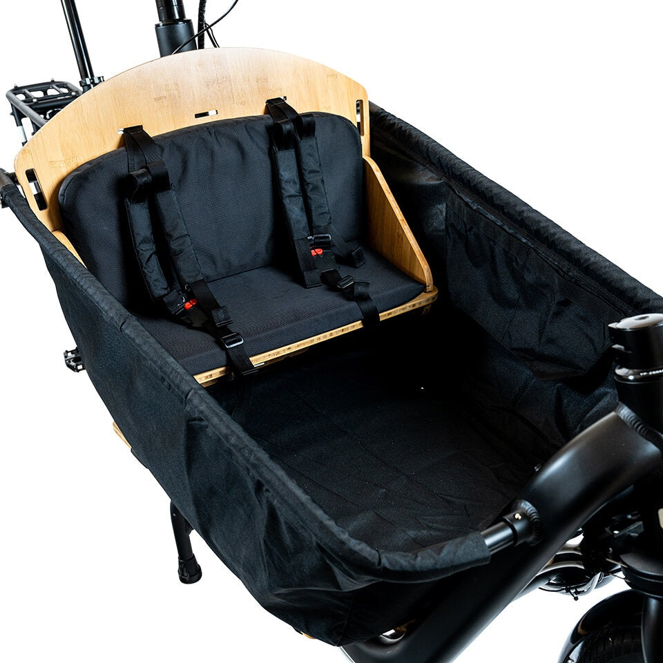 A product image of the Yuba Open Loader Seat Kit for the Yuba Supercargo CL electric cargo bike.