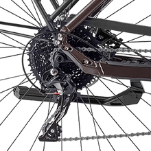 Load image into Gallery viewer, A product image of the BESV TR 1.3 electric bike, showing a close-up of the rear wheel hub and gears.
